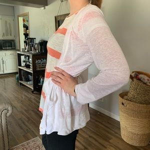 J. Crew White Whisper Linen Cardigan